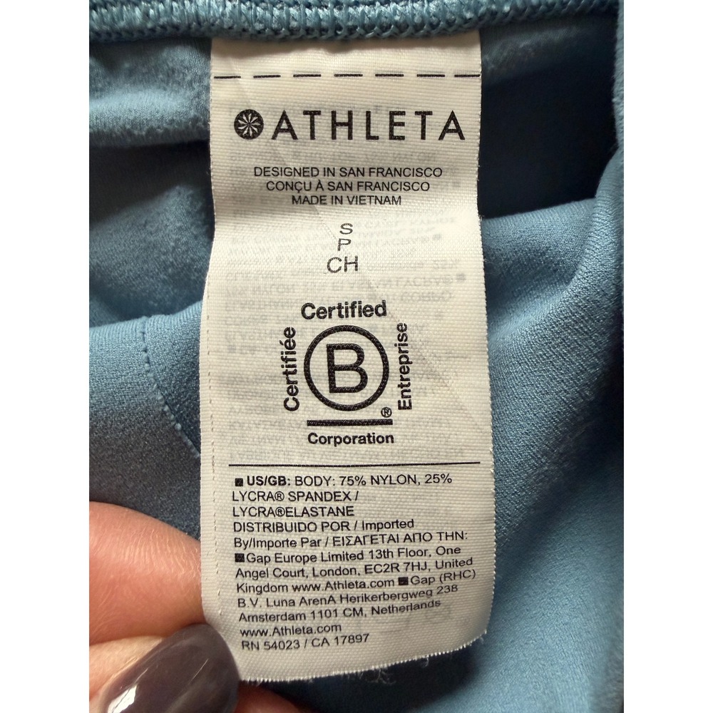 Athleta Transcend 7/8 Tight Leggings - Light Blue, Size Small Athletic - Picture 3 of 4